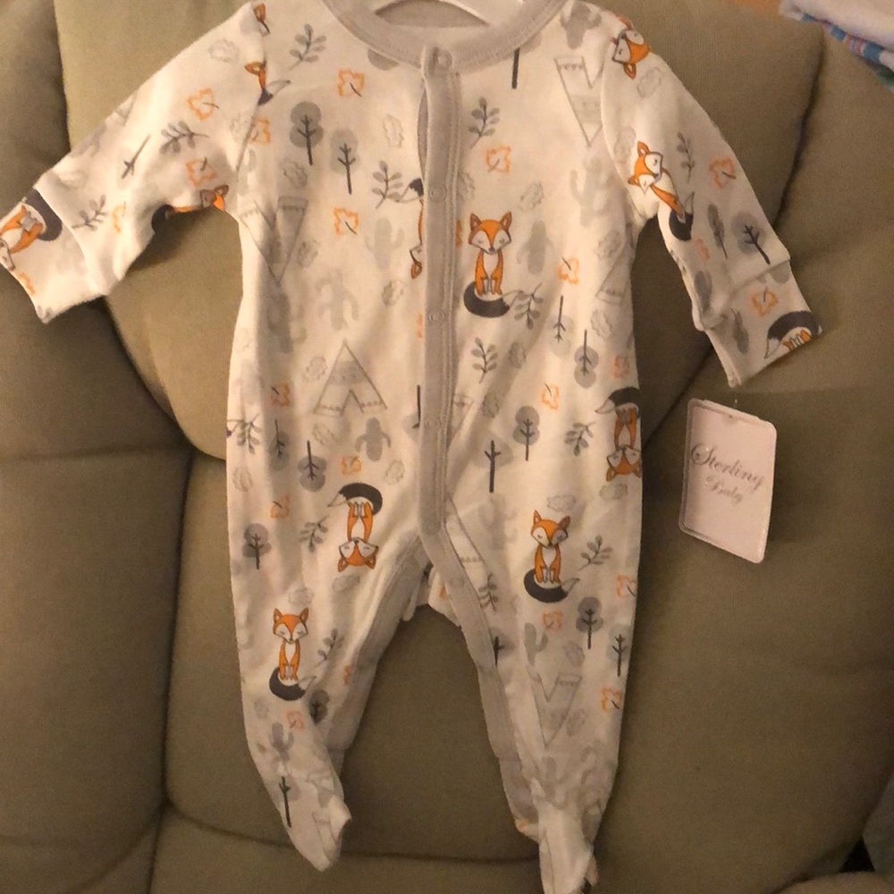 Fox footie pajamas